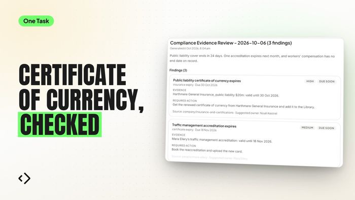Certificate & Insurance Expiry Review