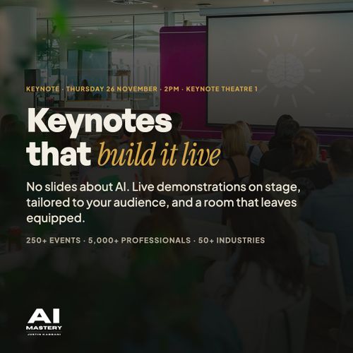Keynotes: Live AI on Stage, Not Slides About AI