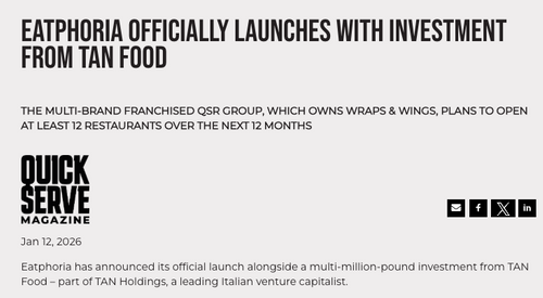 Eatphoria officially launches with investment from TAN Food