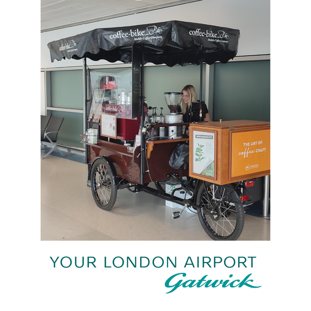 frost Scholarship spectrum Coffee-Bike launches at Gatwick Airport! - The Franchise Show 2023