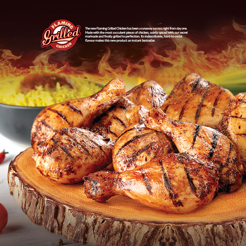 Flaming Grilled Chicken