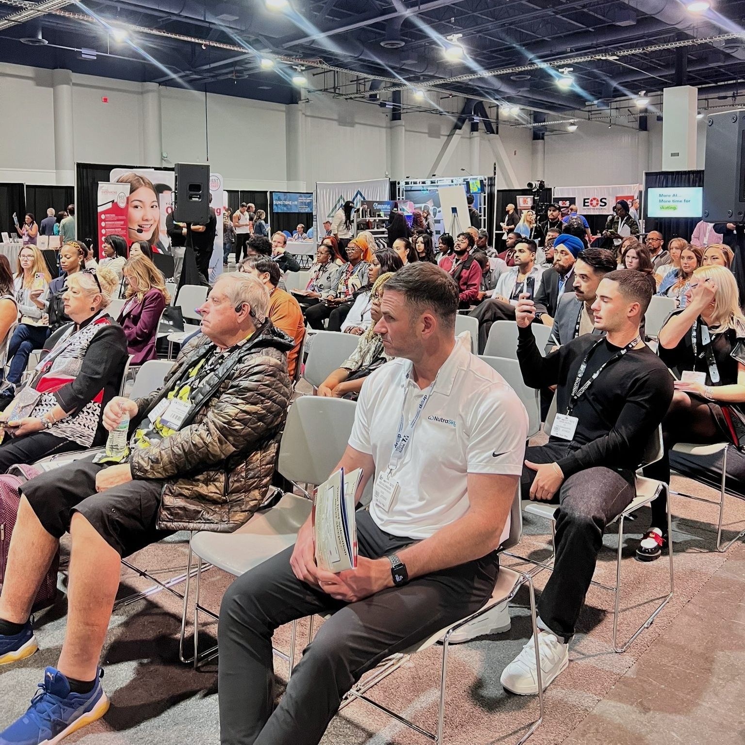 Crowd sitting for you 