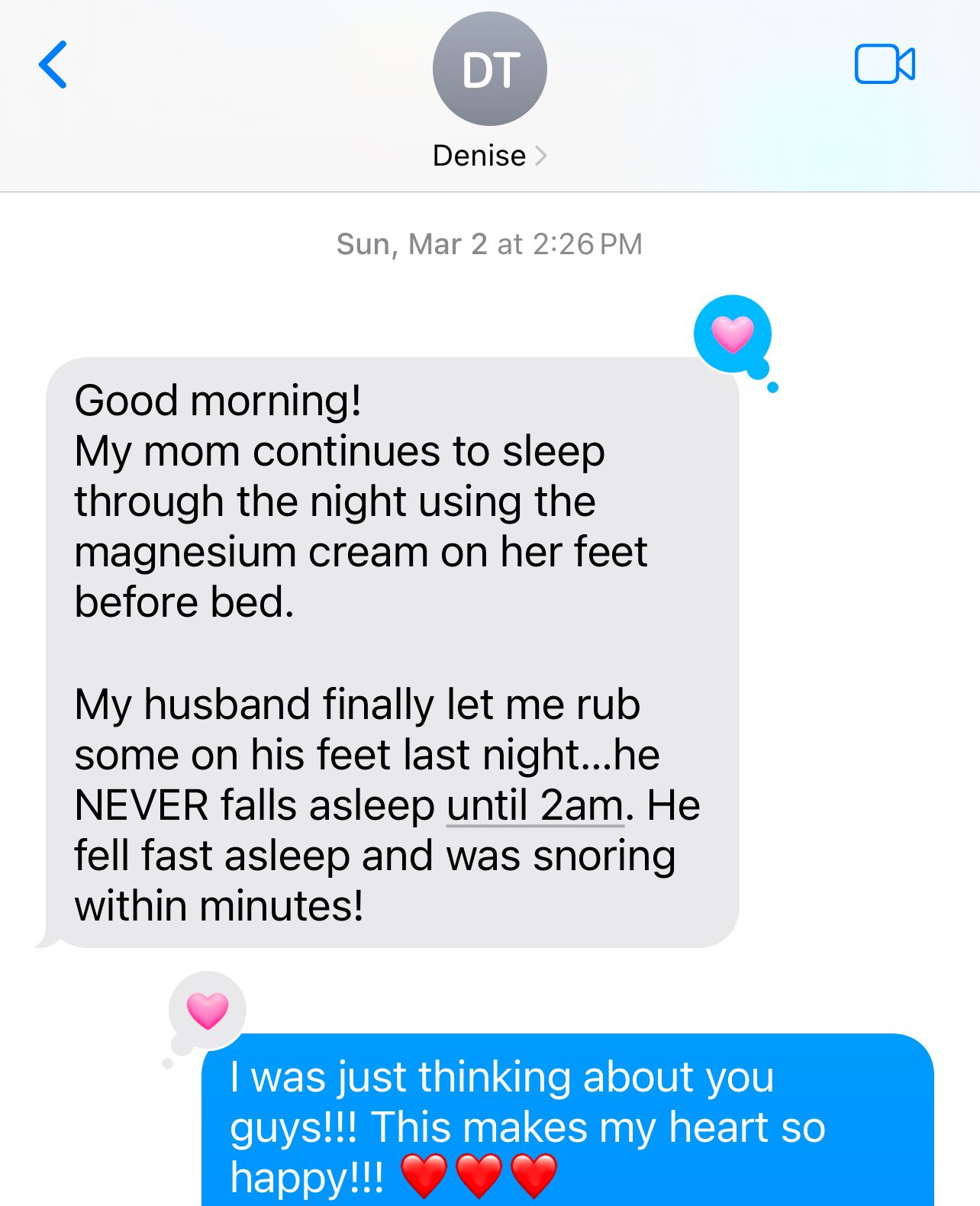 Transdermal Magnesium Testimonial