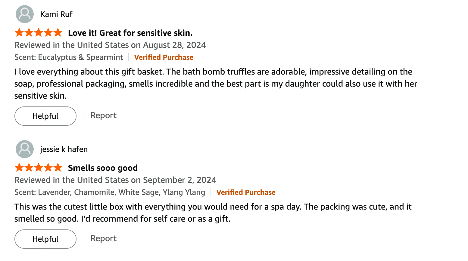 Spa Gift Box Testimonial