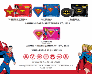 Spongellé® x DC® Superhero Collection Coming Soon!