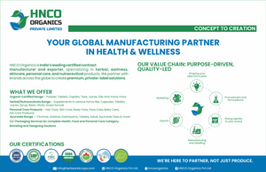 HNCO Organics Pvt Limited- Your global manufacturing parter for Health and wellness products