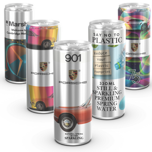 Full print 330ml Sleek Branded Still Canned Water