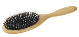 Hairbrush with boar bristles and nylon pins