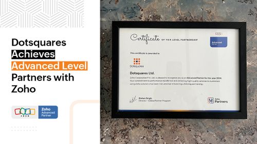 Dotsquares Achieves Advanced Level Partners with Zoho