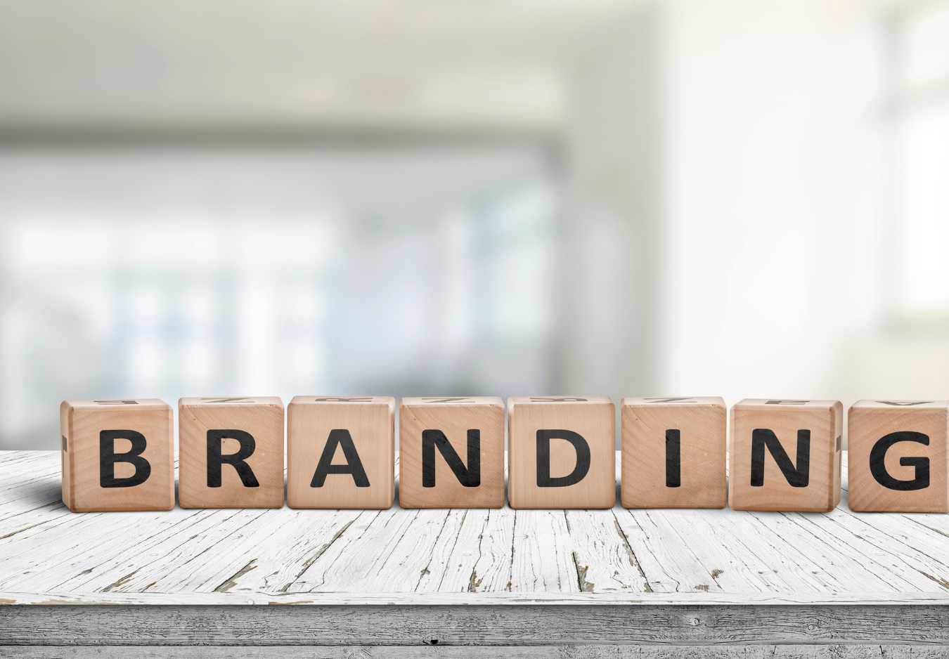 Scrabble pieces of word branding 