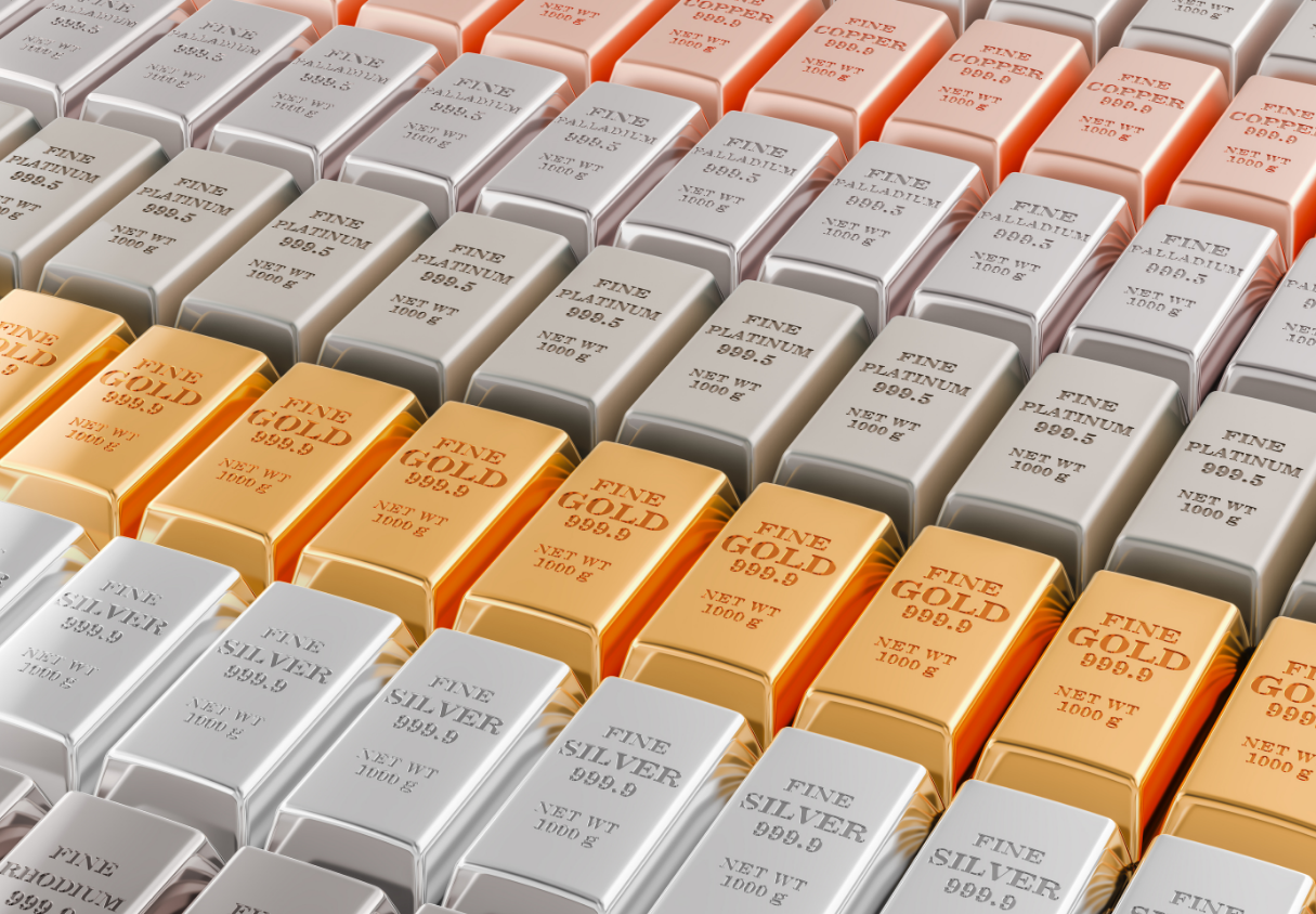 Bars of precious metal