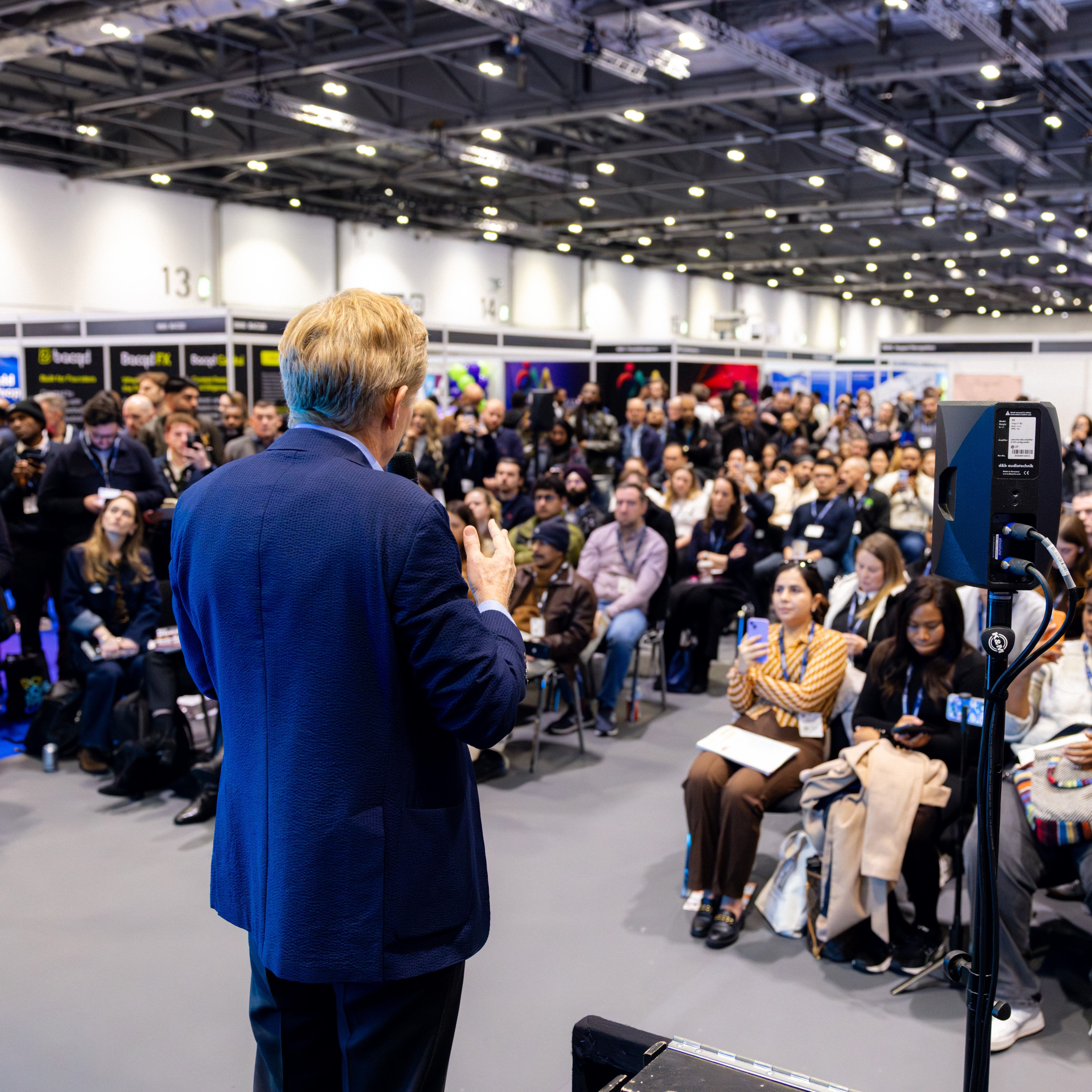 Speaker in front of audience at The Business Show