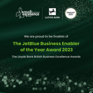 Vu3D Finalist ,Lloyds Bank Business Excellence Award, Jet Blue Business Enabler of the Year2023