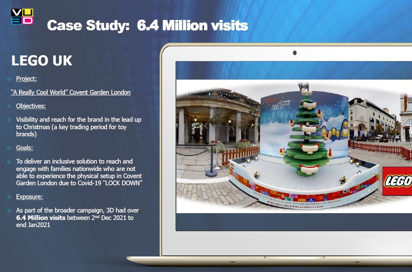 LEGO 3D VIRTUAL EXPERINCE GAINED 6.4 MILLION VISITORS IN 7WEEKS
