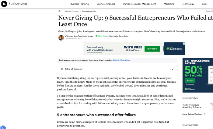 Never Giving Up: 9 Successful Entrepreneurs Who Failed at Least Once