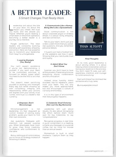 A Smart Leader: 5 Smart Changes that really work