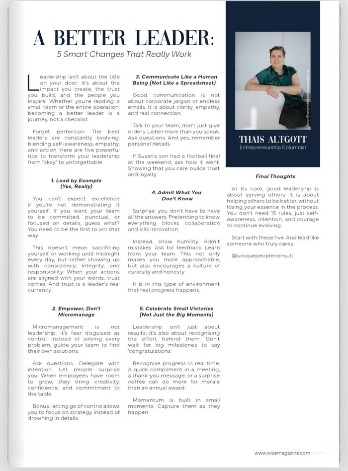 A Smart Leader: 5 Smart Changes that really work