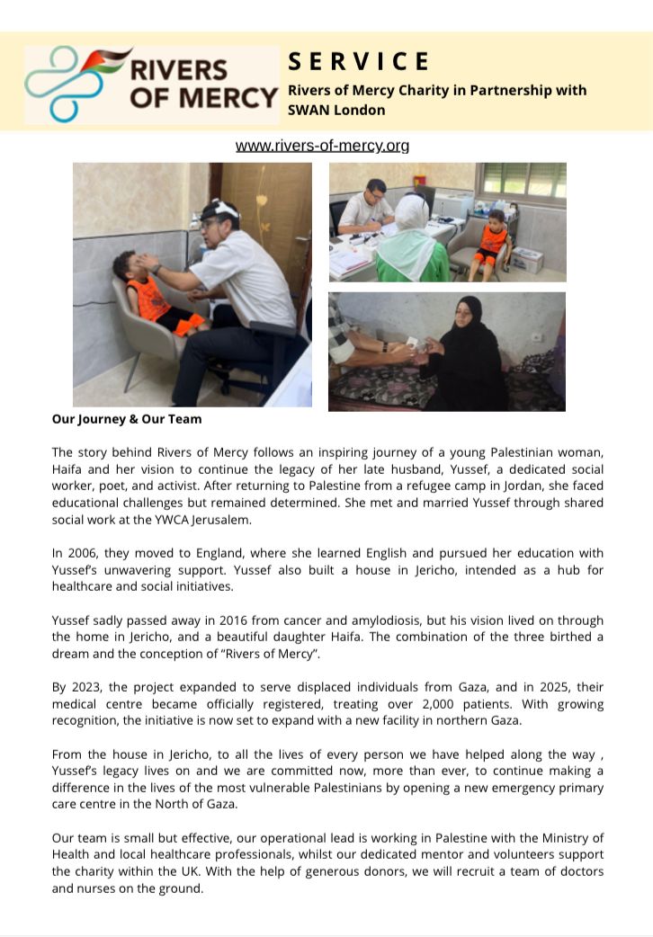 Rivers of Mercy in Partnership with SWAN London