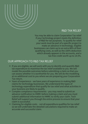 R&D Tax Relief