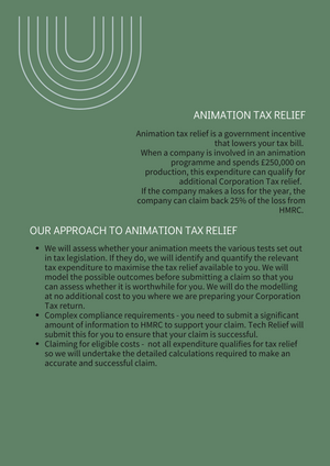 Animation Tax Relief