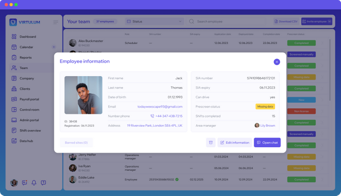 Workforce management