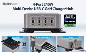 240W 4-Port Multi-Device USB-C Charger