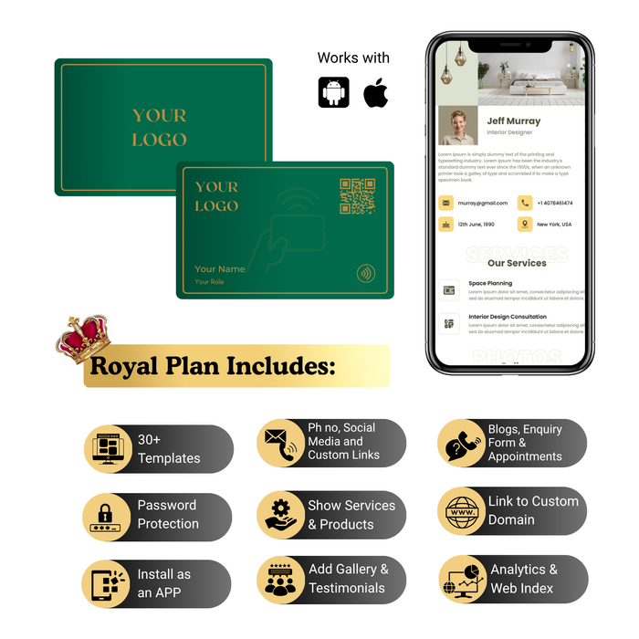 NFC Business Cards with QR Code