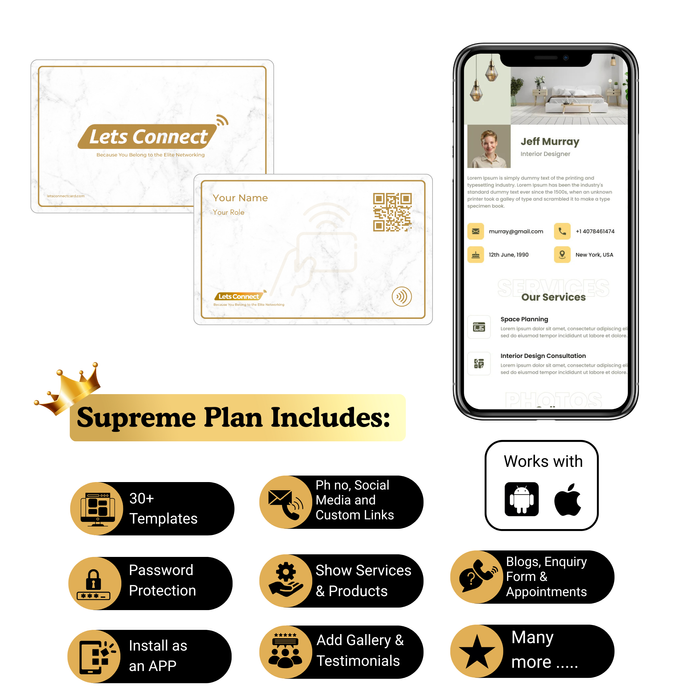 NFC Business Cards with QR Code