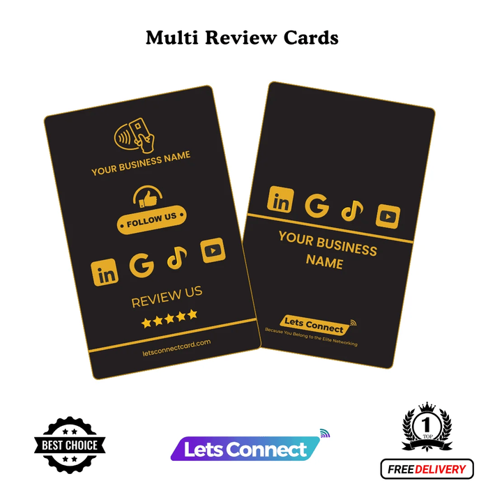 Multi Review Card with NFC QR Code