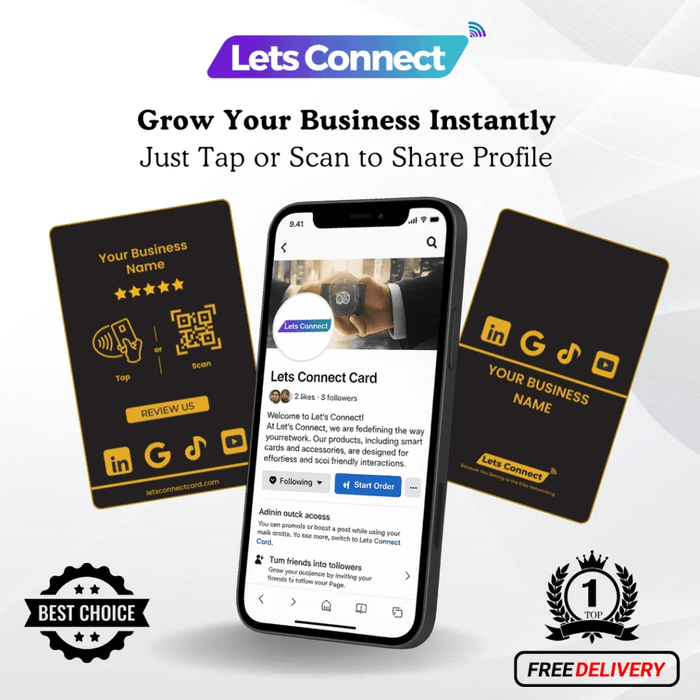 Multi Review Card with NFC QR Code