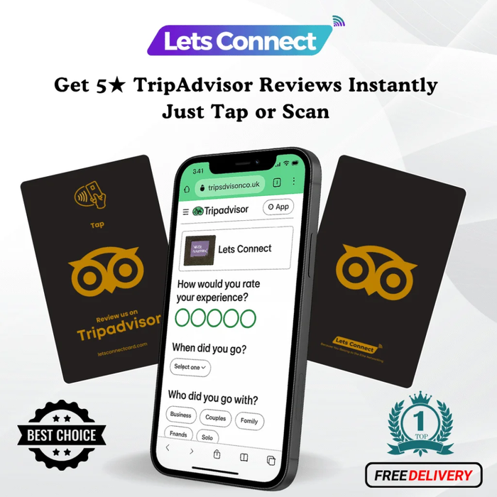 TripAdvisor Review Cards With NFC & QR Code