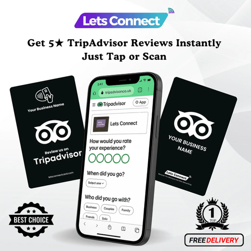 TripAdvisor Review Cards With NFC & QR Code