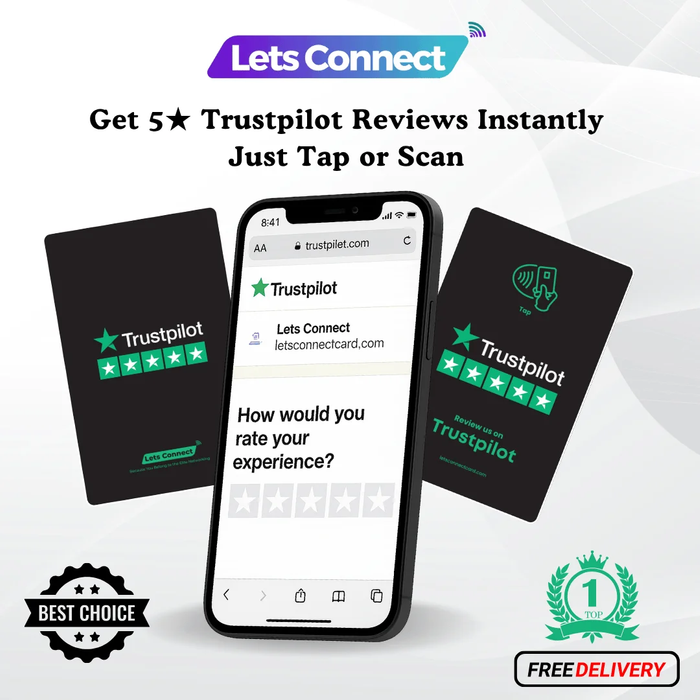 Trustpilot Review Card with NFC & QR code