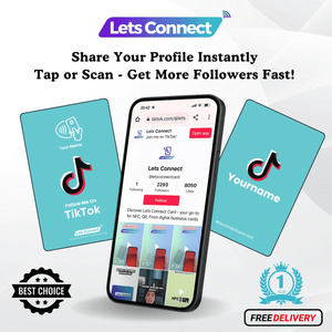 TikTok Display Card with NFC & QR Code