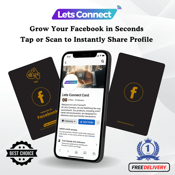 Facebook Business Card with NFC QR Code