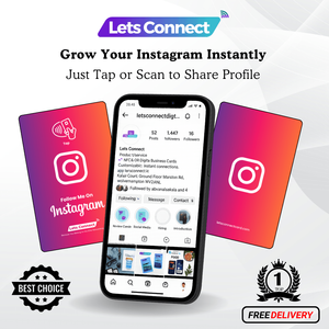 Instagram Business Card with NFC & QR Code