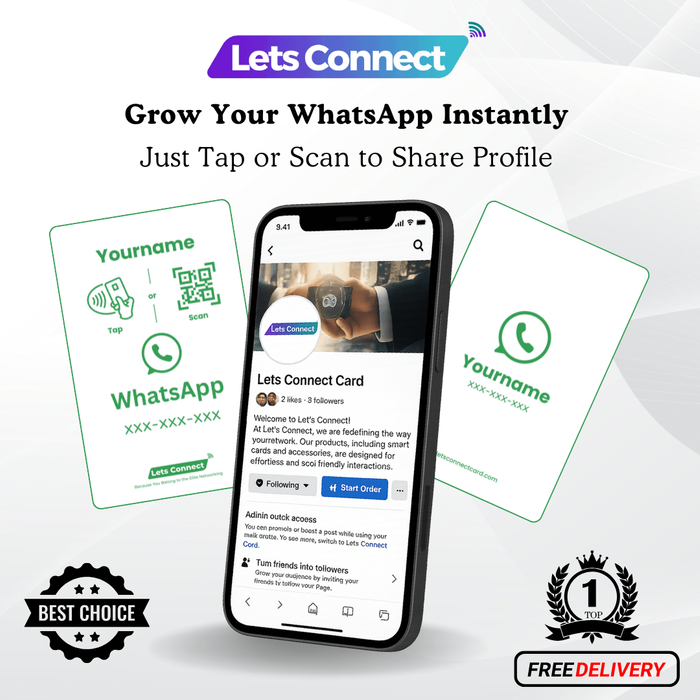 Whatsapp Business Card with NFC QR Code