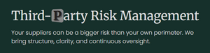 Third Party Risk Management
