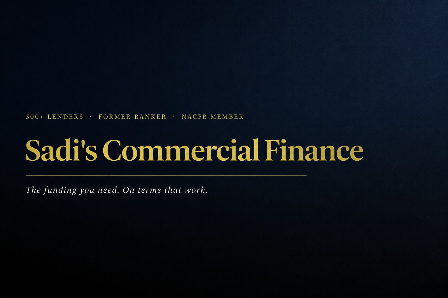 SADI's COMMERCIAL FINANCE (SCF)