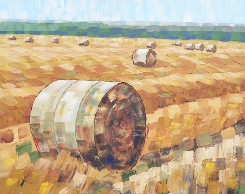 Wheat Field with Bales 2017