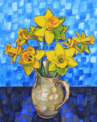 Still Life Vase With Daffodils 2017