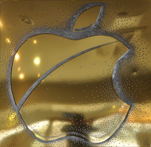 The Apple Logo in gold