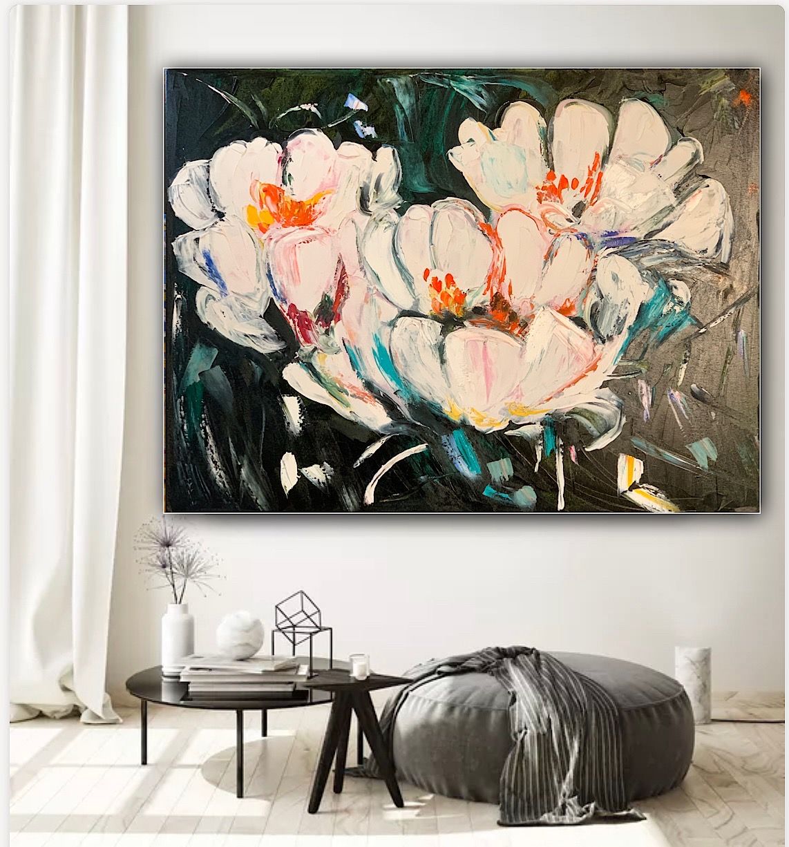 Sea of tulips oil painting 100 x 80cm
