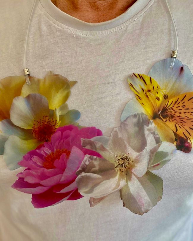 Flower garland necklaces