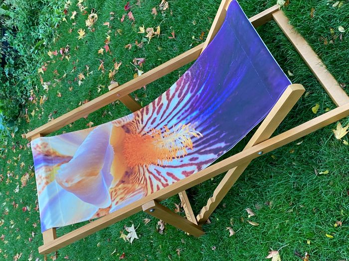 Floral deck chair slings