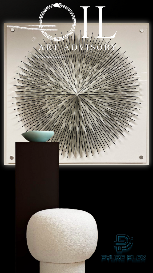 Oil Art Advisory - The interplay of light and shadow in monochrome art mirrors the depth and dimension in architectural spaces