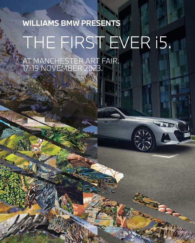 WILLIAMS BMW RETURNS TO MANCHESTER ART FAIR WITH IMMERSIVE BACKDROP TO THE FIRST BMW I5.
