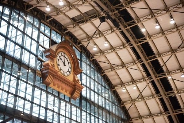 Manchester Central clock and arch