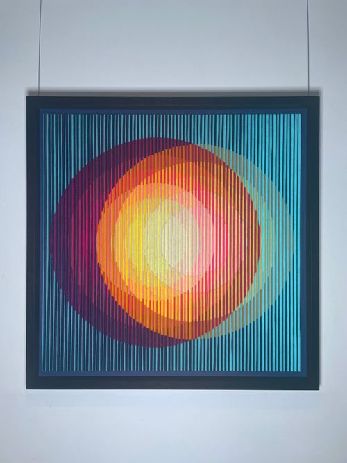 Pink Sun Eclipse (80 x 80 cm)