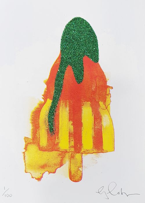 Mini Traffic Light Lolly, 4 colour screen print, 21x15 cm from an edition of 100